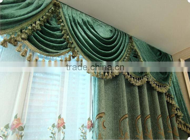 Blackout European style electric curtain for hotel project/ motorized curtain system for hotel
