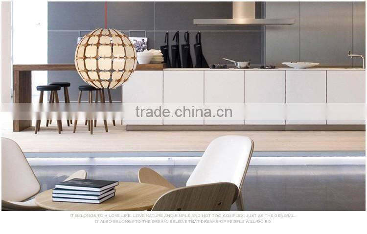 Hot sale wood art decor pendant pine cone lamp wood chandelier light JK-8005B-31 LED pendant light
