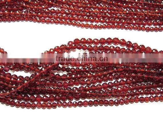 GarnetFaceted Roundlle Beads 3MM,3.5MM,4MM Approx