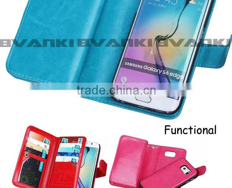 For Samsung Galaxy S6 S5 S4 S3 Flip PU Leather wallet Case mobile phone case for samsung galaxy s4 s5 s6