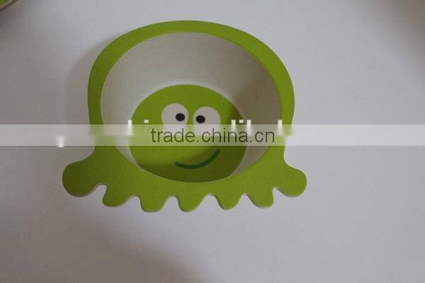 2015 hot selling natural melamine dinner set bamboo fibre kids dinner set