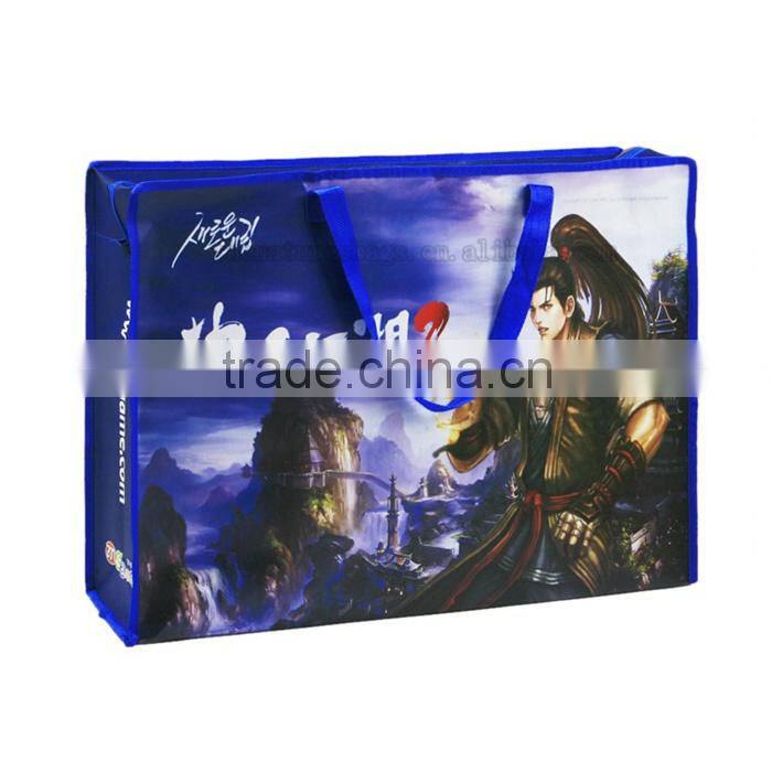 Customized Logo Non Woven Foldable Freezer Zipper Ziplock Bag Plastic