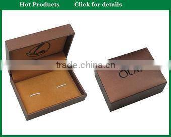 Fancy packaging cufflink box for gift with velvet lining