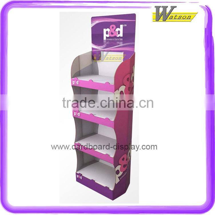 bathroom merchandise high quality cardboard display stand for bathroom accessories