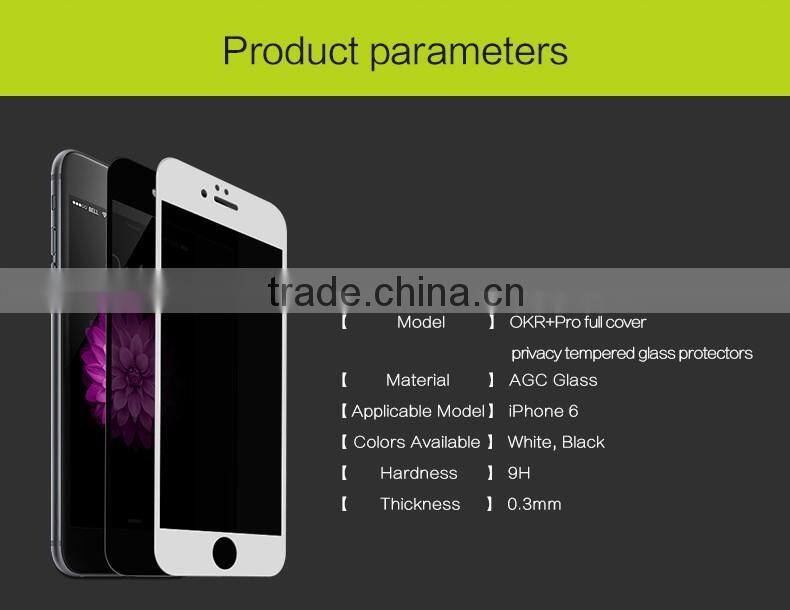Benks Magic OKR+ PRO 0.3mm 9H Full cover privacy tempered glass screen protector for iphone 6