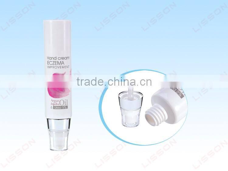 breast tight cream cosmetic PE tube with airless pump head