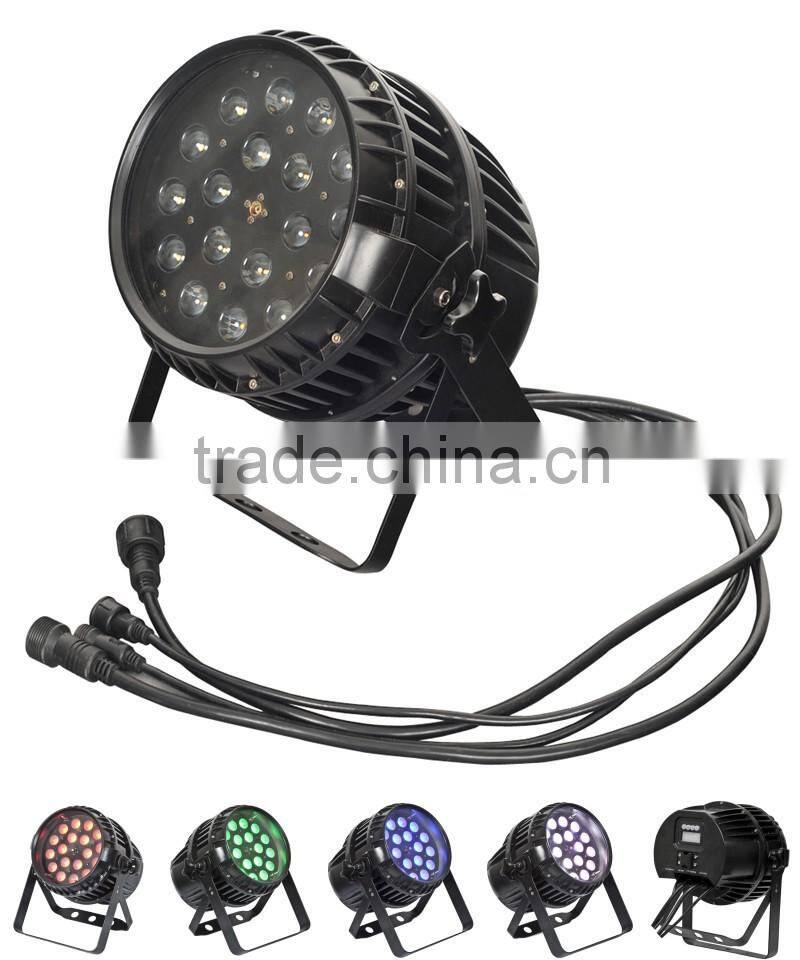 High power dmx outdoor 18x10w 4in1 led par zoom rgbw ip65