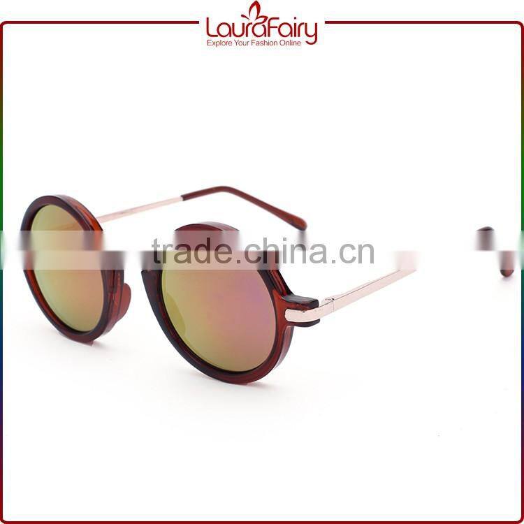 Laura Fairy Metal&Plastic Wholesale Cheap Fashion Style Eyes Round Sunglasses Guangzhou