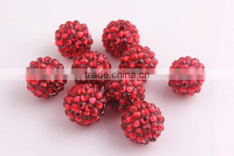 Pink AB Color Resin Rhinestone Ball Beads for Chunky Necklace Jewelry, Custom Design Accept Wholesales Cheap 10mm to 40mm