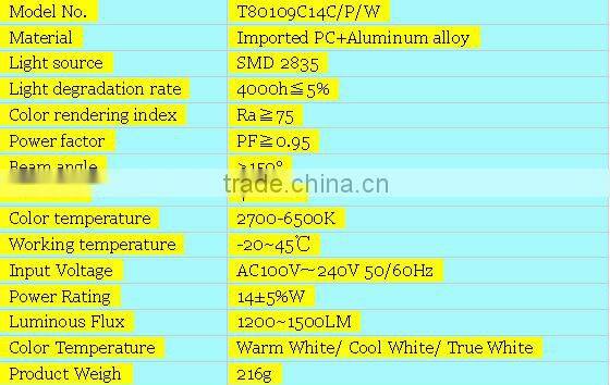 Hot Sell T8 14W led tubes 600mm CE RoHS High Power Factor