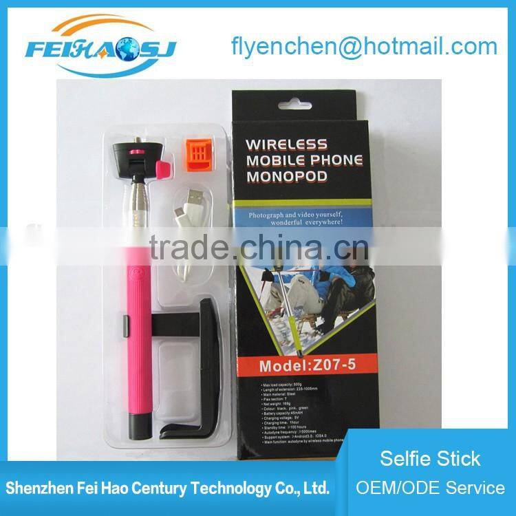 2016 whole selfie stick wireless selfie stick selfie stick with bluetooth shutter button