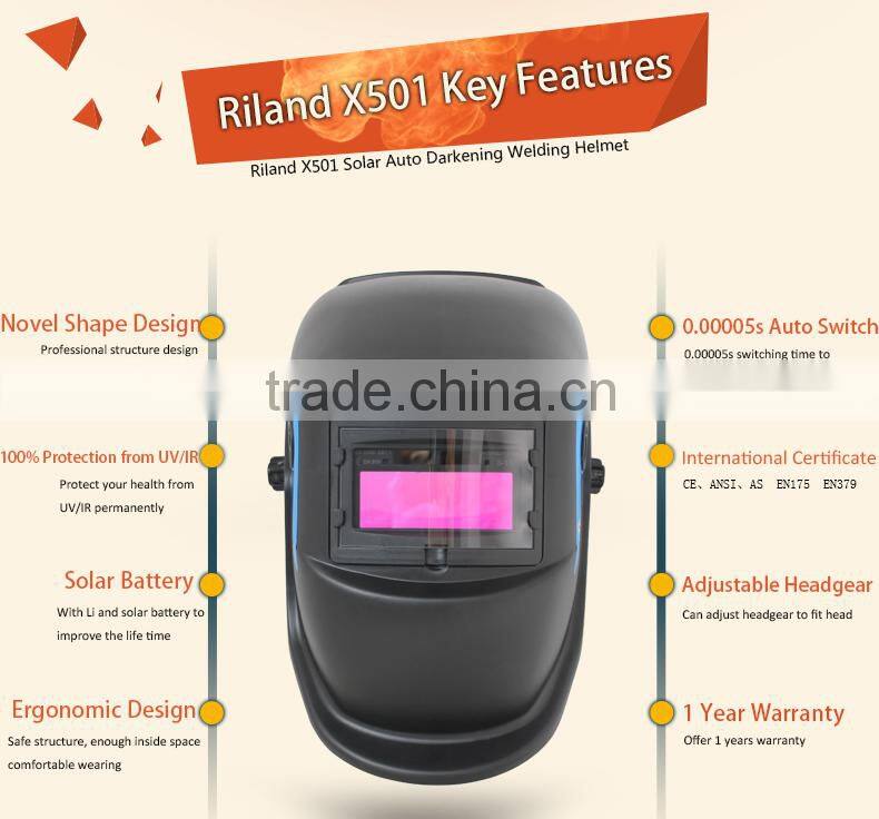 Riland TIG/MIG/ Auto-Darkening welding helmet batman welding helmet Glass safety helmet welding mask