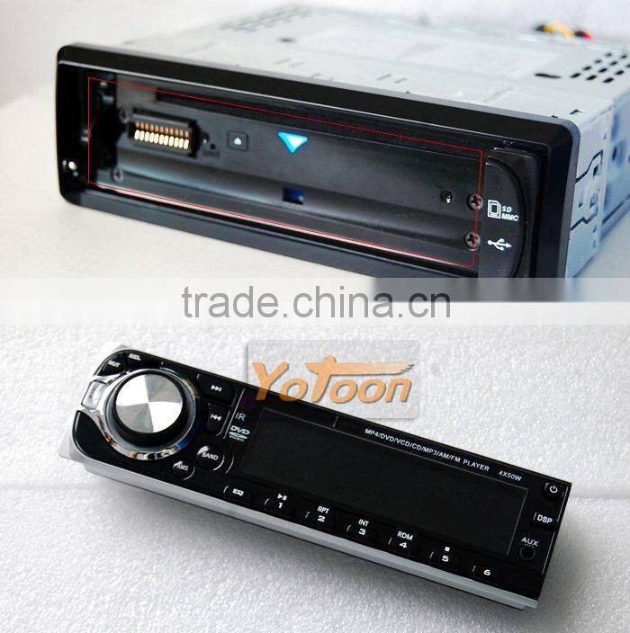 Car Detachable Front Panel One Din DVD/CD/MP3/USB/SD CARD AM/FM PLAYER+AUX INPUT