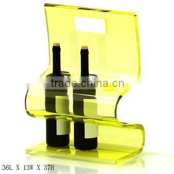 Wall-mounted acrylic wine rack