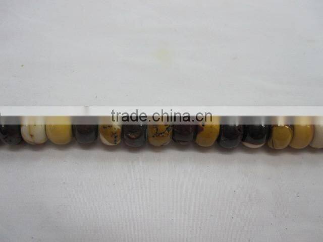 Natural moonkite roundel bead mineral gemstone for jewelry making