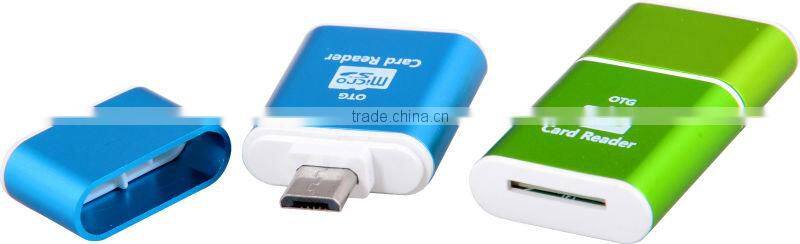 OTG TF/SD card reader Smartphone/ Computer 2 in 1 USB reader USB A to Micro USB