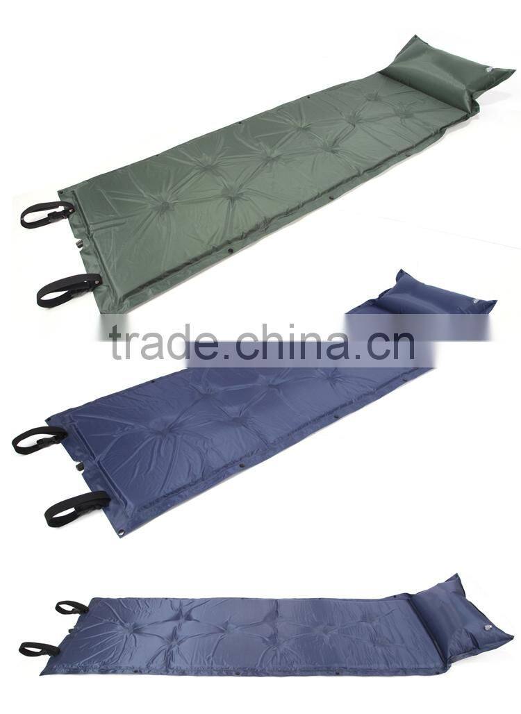 Outdoor single person damp-proof sleeping self inflating camping mattress