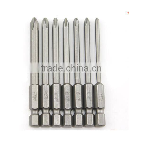 9pcs 75mm Magnetic Long Hex Cross Head Screwdriver Bits Set Electric screwdriver Bits AR-17