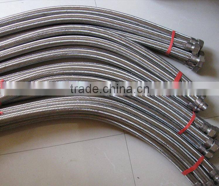 stainless steel 304 braided pipe with stainless steel ptfe flexible hose