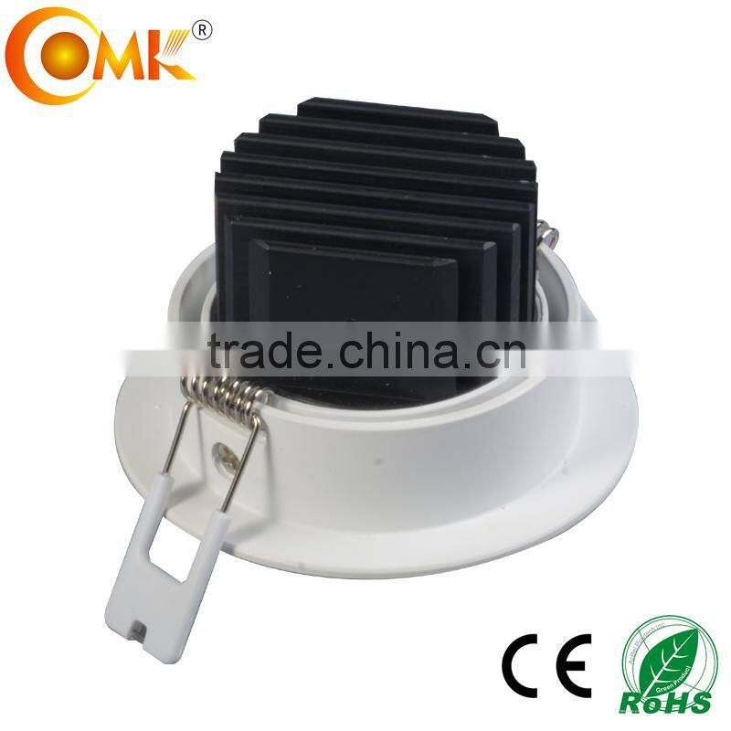 round recessed ceiling 3 led ul down lights luminaire tilted 1w 9w bridgelux warm white modern living room lamps