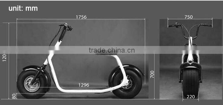 18*9.5 car tyre seev citycoco harley style scrooser 800w brushless mobility scooter for adult electric chopper motorcycle