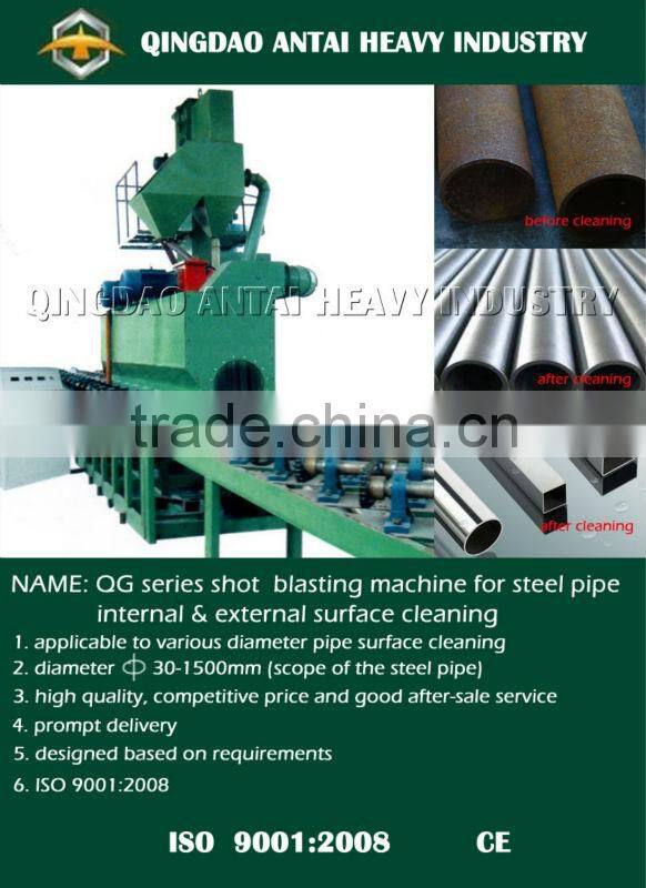 Q69 series pass-through type steel plate and H beam cleaning shot blast machine