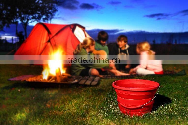 Silicone Collapsible Bucket Red