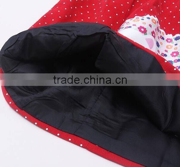 Sweet child fall sleeveless cute animal pattern flannelette vest dress children clothing