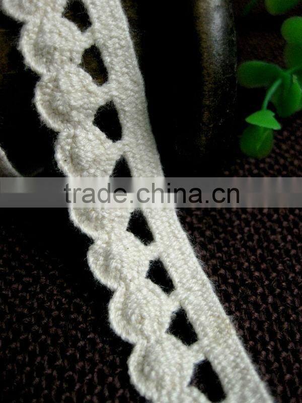 Narrow cotton lace 2013 trend,1.8cm/18mm width, dot design for shoes