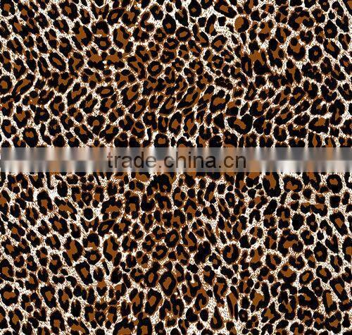 polyester leopard print taffeta fabric for many use