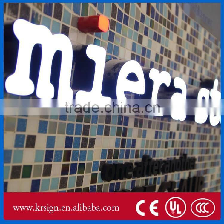 Customized front light led acrylic alphabet letter