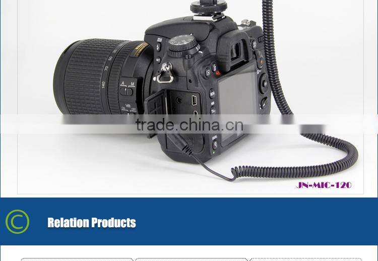 JN-MIC-120 High Quality Stereo Wired Dynamic Microphone for Canon 70D 60D 600D 5D2 EOS 550DRebel T2i/ Camera