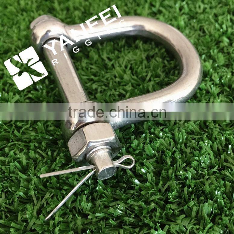 Stainless Steel D Shackle With Screw Pin
