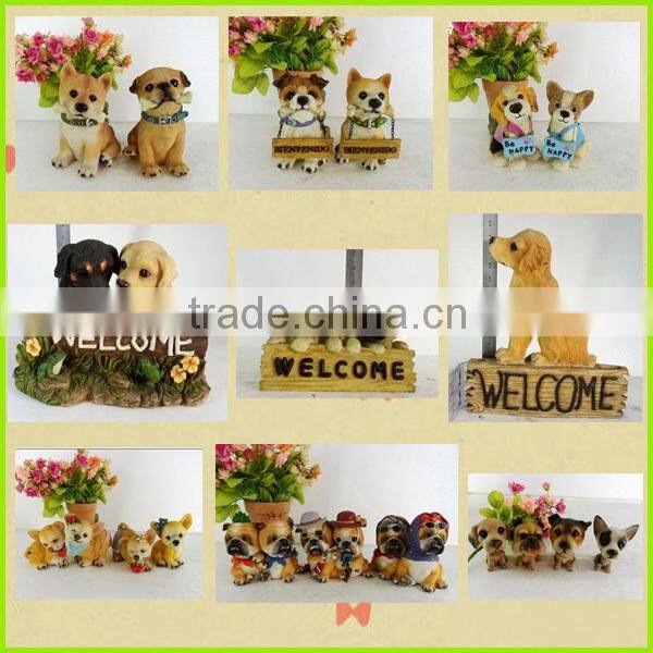 Resin Life Size Dog Statues For Home Decoration