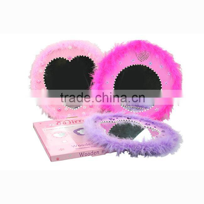 Round wood framed mirrors