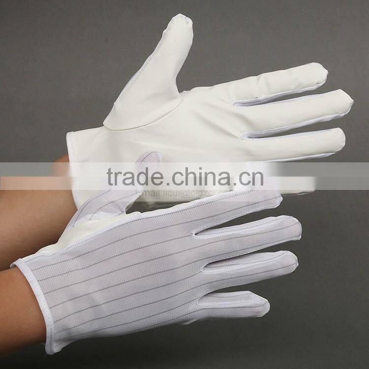 PU Coated Palm Stretchable S M L Antistatic Control Glove for industry