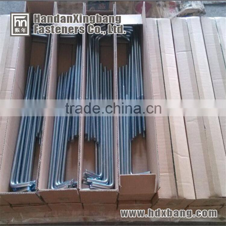 L anchor bolt with zinc plated made in china hebei handan