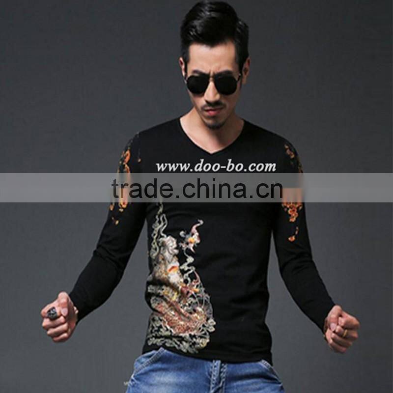 Fashion printed men's t shirts for men custom wholesale t shirt new design compressed tshirt gaungzhou apparel supplier