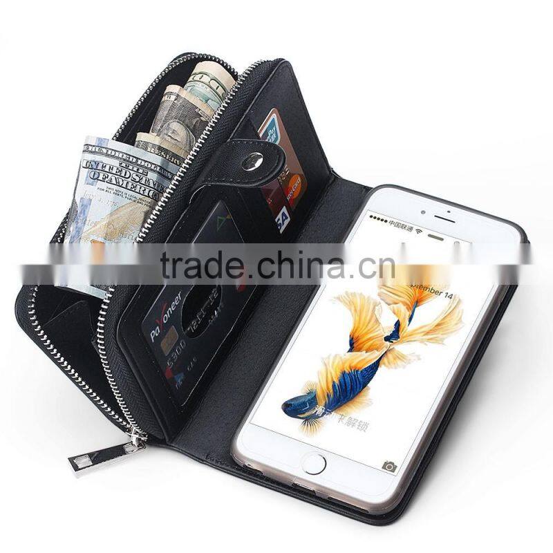 Weave PU Leather Wallet Mobile Phone Cover For Iphone 6Plus