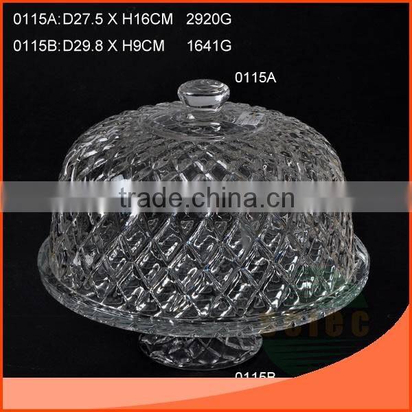 L19.7CM BEAUTIFUL SQUARE BLUE GLASS FOOD HOLDER ON SALE