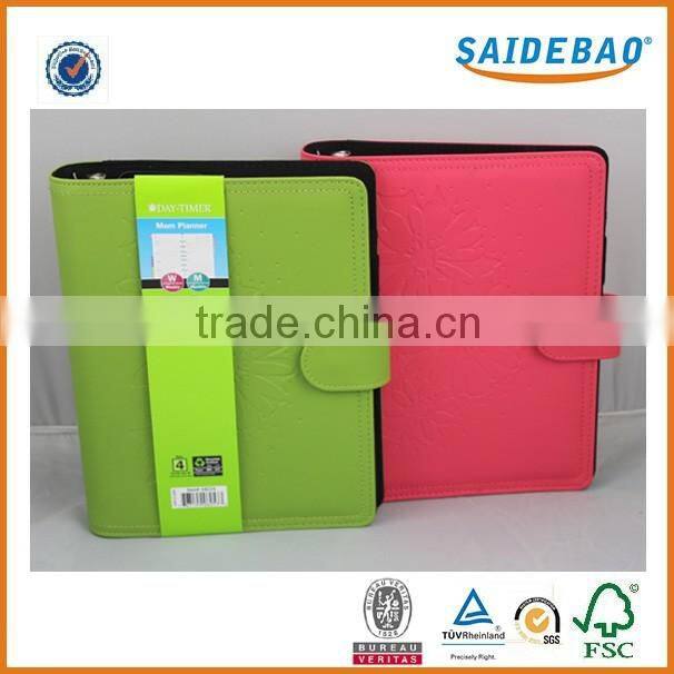 2016 hot seling organizer notebook,custom notebook with button close
