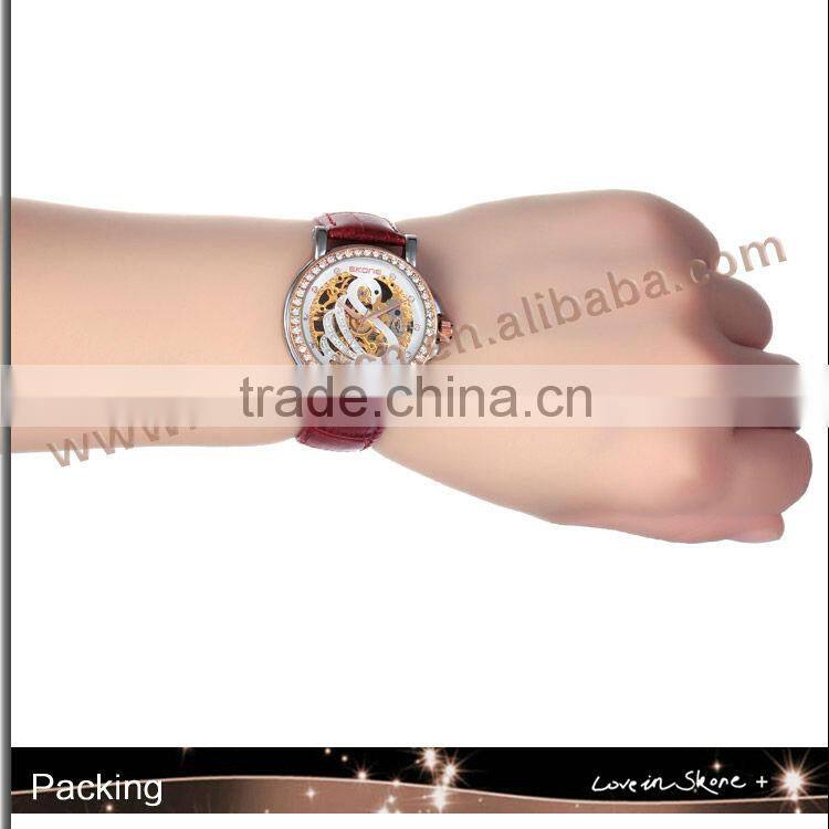 Latest Design Genuine Leather Luxury Machanical Watch