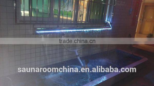 SS304 LED waterfall for pool water landscaping
