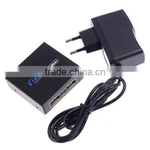 HDMI Splitter 3D 1 Input 2 Output Amplifier Switch Box Hub 1x2 HDTV 1080p 3D
