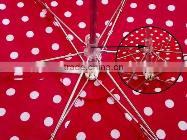 19" Super Thin Pencil Umbrella, Polka Dot Design