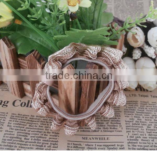 lace women hair accessories thick flower custom elastic hair tie