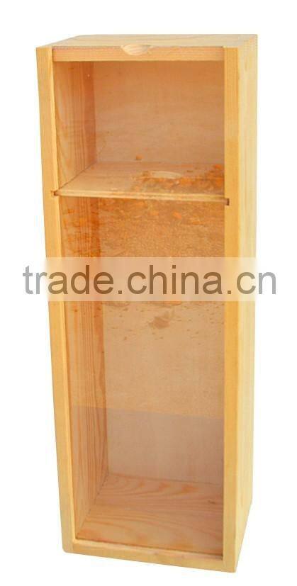 Cheap wooden wine bottle box wooden wine box single bottle wine box
