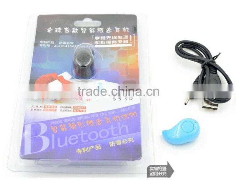 In-Ear Earbud Super Mini S530 Wireless Bluetooth Headset Music Headphones Stereo Earphone With package