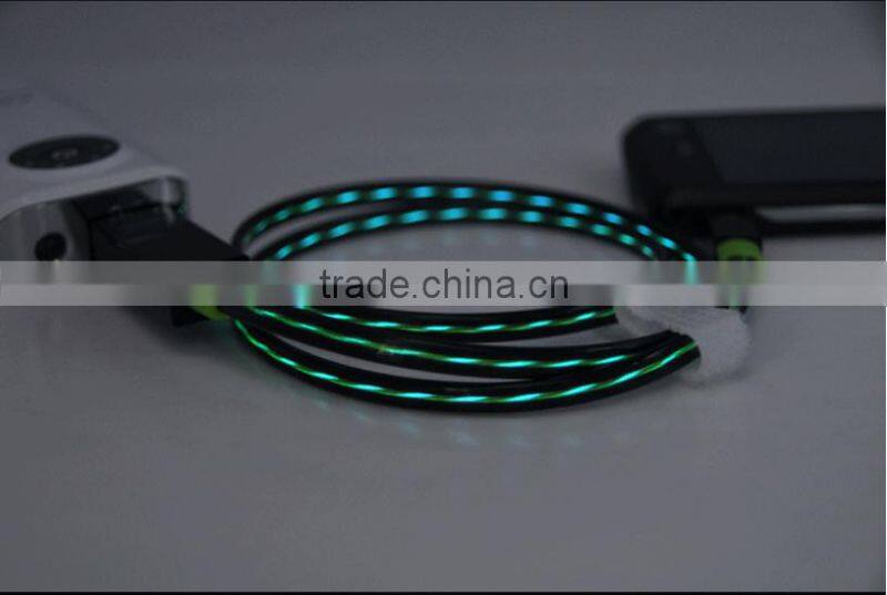 New Products Charging Cable Light up LED Flowing Cable for iphone 6s