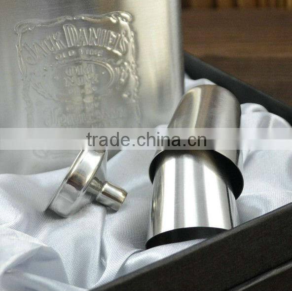 7oz stainless steel engraved hip flask metal flask engraving